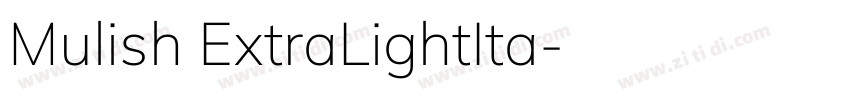 Mulish ExtraLightIta字体转换